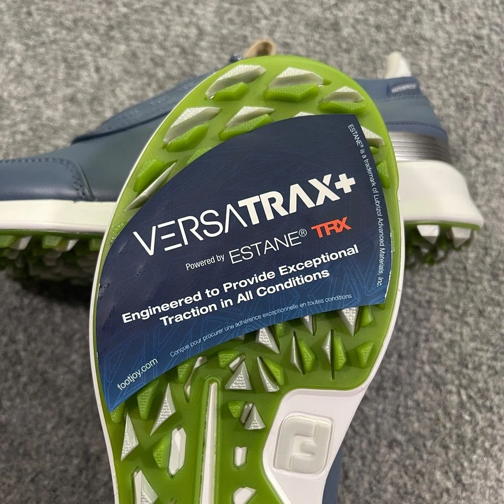 FootJoy FJ Stratos Spikeless Golf Shoes Womens 5 M Blue White Versatrax NIB